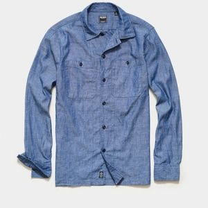 Recruit Shirt in Japanese Selvedge Chambray Indigo + Cap